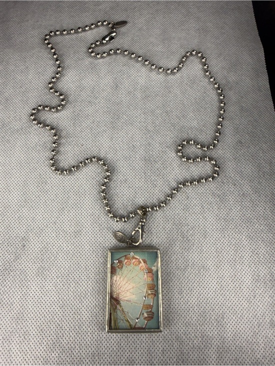 Jewel Kade Jewelry - Jewel Kade Reversible Ferris Wheel Pendant Necklace 28” Rhinestone Accent